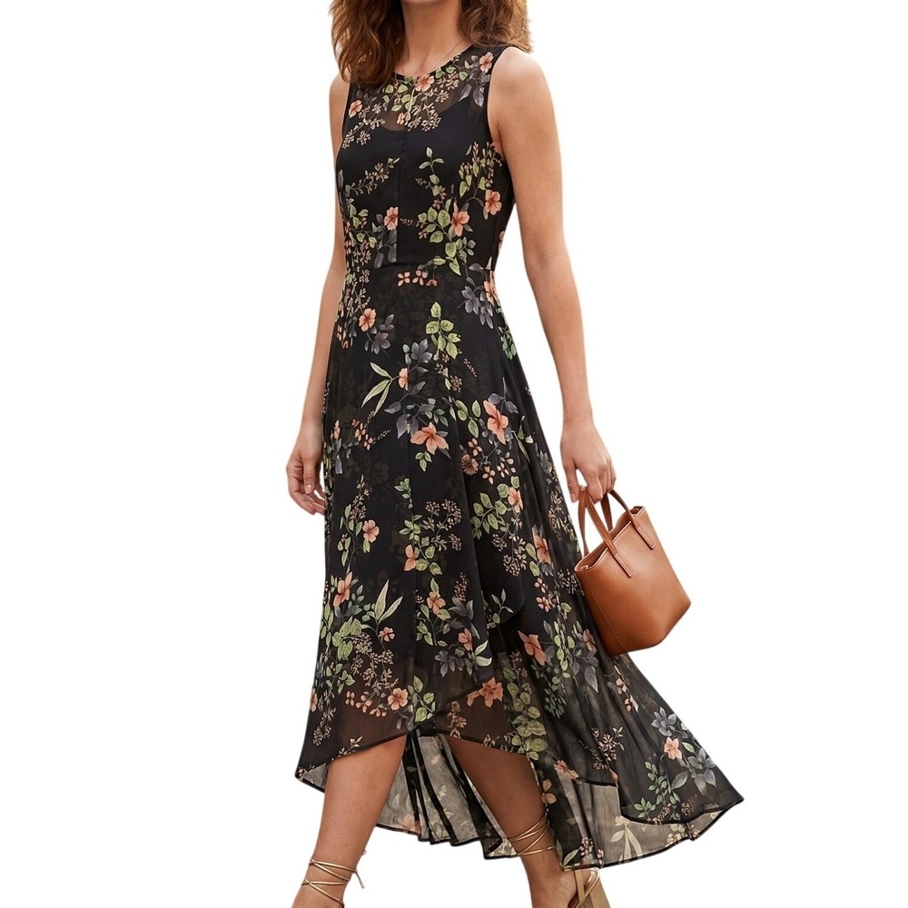 Tommy Hilfiger Floral Midi Dress Navy 4